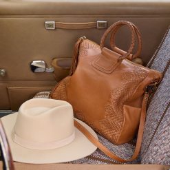 Alternative view of Sheila Large Satchel in Washed Leather - Harvest Wheat