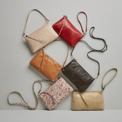 Alternative view of Darcy Crossbody in Metallic Leather - Gold Leaf
