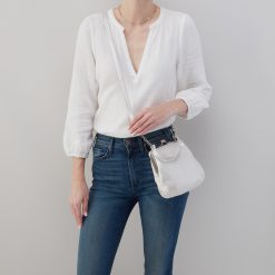 Alternative view of Alba Crossbody In Metallic Leather - Silver