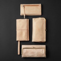 Alternative view of Lumen Continental Wallet in Metallic Leather - Gold Leaf