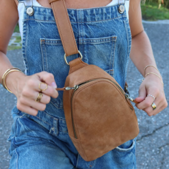 Alternative view of Fern Sling In Buffed Leather - Whiskey