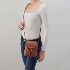 Alternative view of Fern Crossbody in Buffed Leather - Burnished Saddle