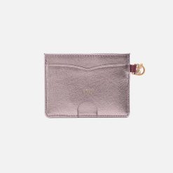 Alternative view of Charmed Card Case in Pebbled Leather - Mulberry Glaze