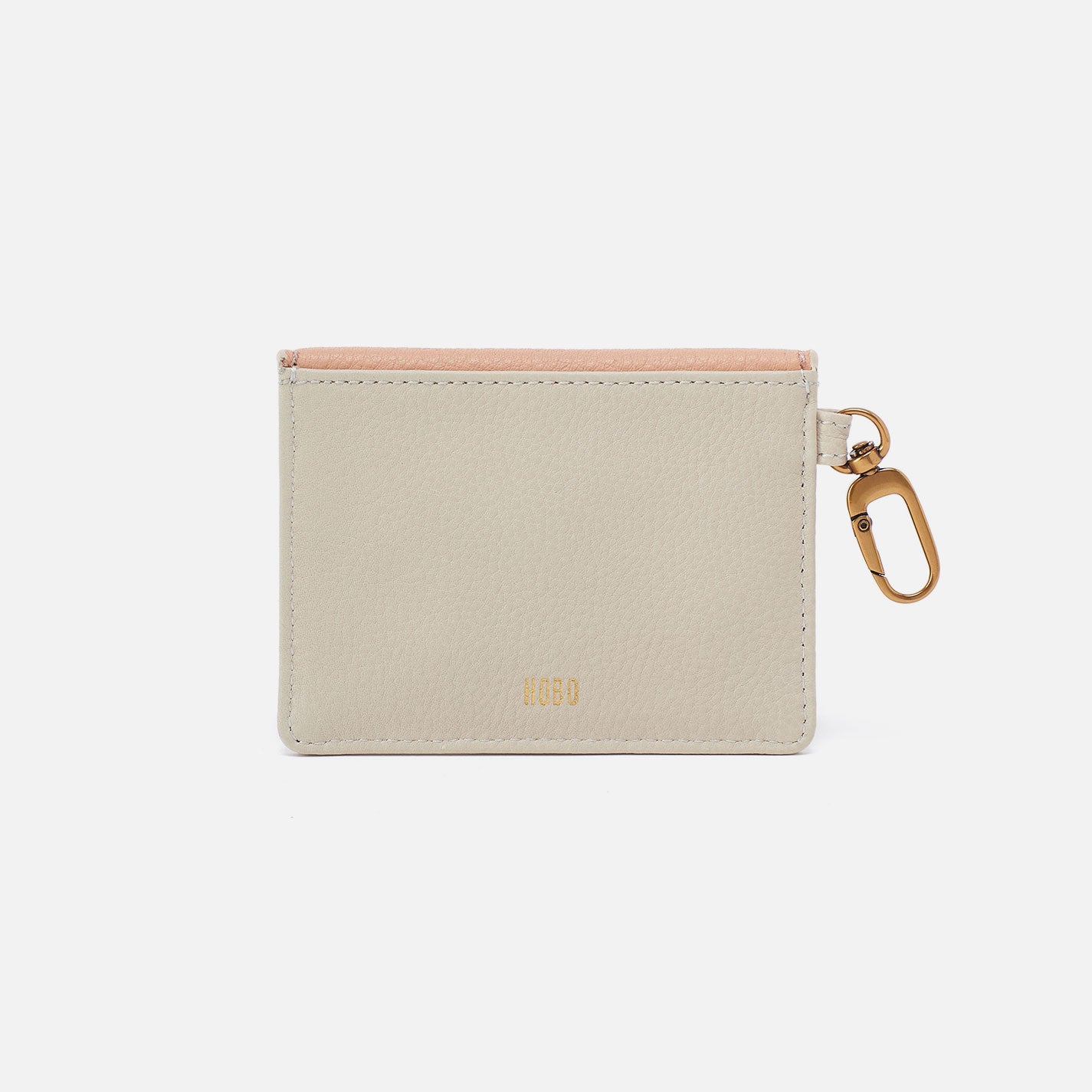 Tabby Flap Card Case In Pebbled Leather - Birch - Image 4