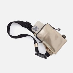 Alternative view of DIALED IN Phone Bag in EverShine nylon - Coffee Gold Metallic