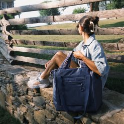 Alternative view of PLACES TO GO Tote in CaRefiber recycled nylon - Ocean