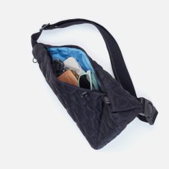 Alternative view of SURE THING Quilted Sling in CaRefiber recycled nylon - Jet With Ocean Quilt