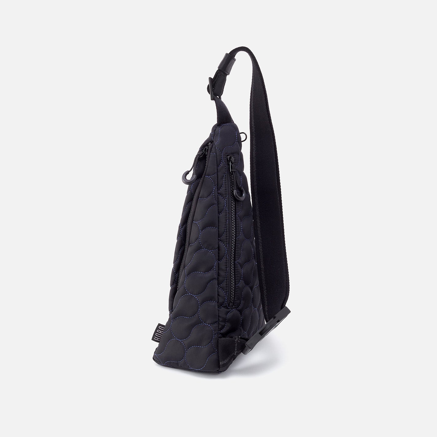 SURE THING Quilted Sling in CaRefiber recycled nylon - Jet With Ocean Quilt - Image 5