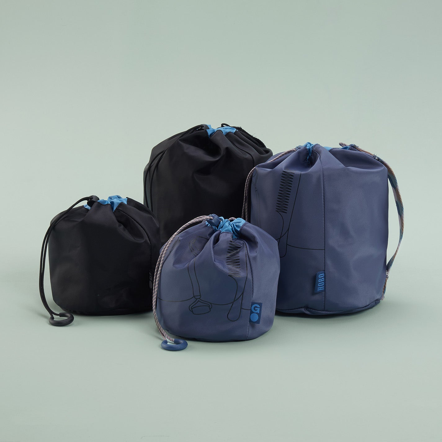 QUICK DRAW Pack Sack Large in CaRefiber recycled nylon - Ocean - Image 7