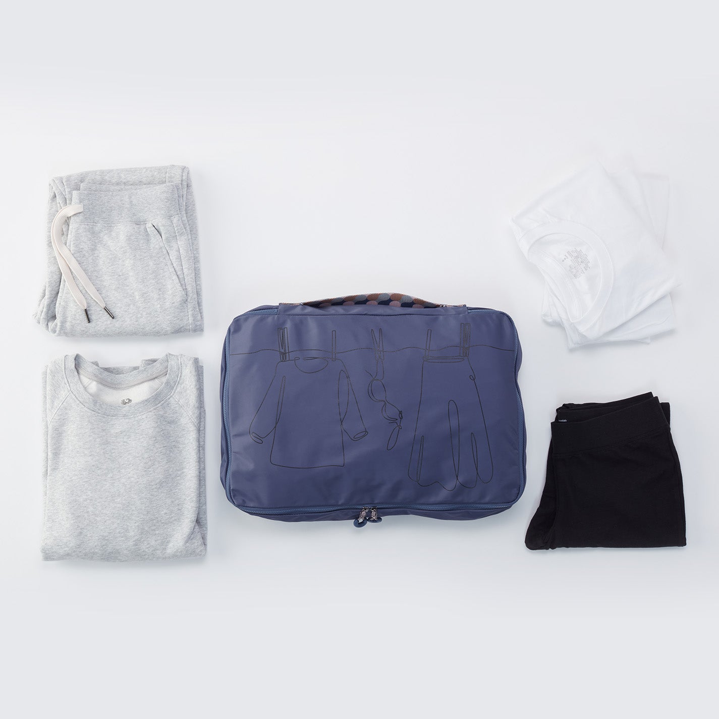 SET TO GO Packing Cube Large in CaRefiber recycled nylon - Dune - Image 7