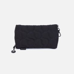 DOUBLE VISION Quilted Clip Eyewear Organizer in CaRefiber recycled nylon - Jet
