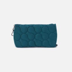Alternative view of DOUBLE VISION Quilted Clip Eyewear Organizer in CaRefiber recycled nylon - Teal