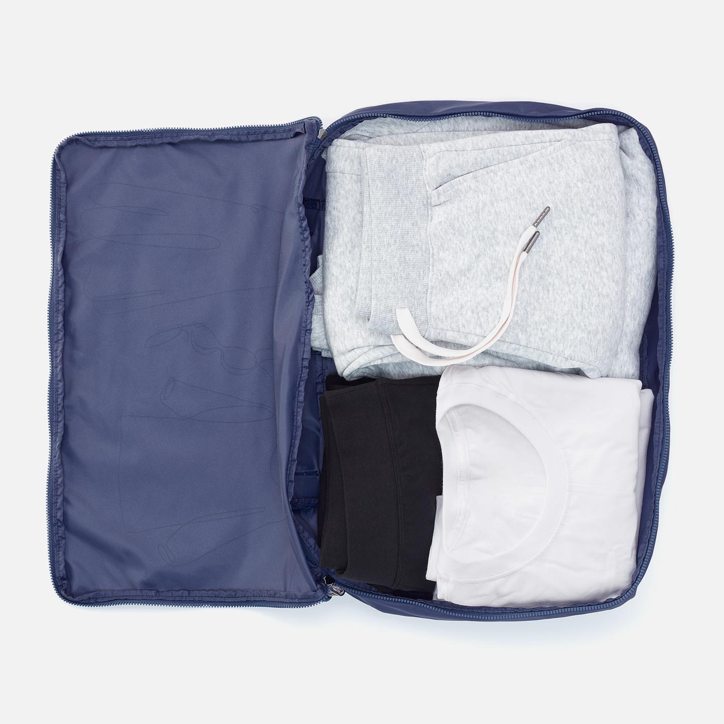 SET TO GO Packing Cube Large in CaRefiber recycled nylon - Teal - Image 3