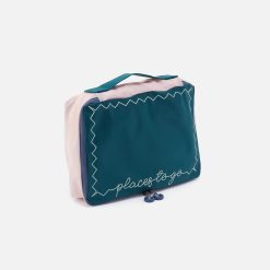 Alternative view of SET TO GO Packing Cube Medium in CaRefiber recycled nylon - Teal