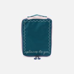 SET TO GO Shoe Packing Cube in CaRefiber recycled nylon - Teal