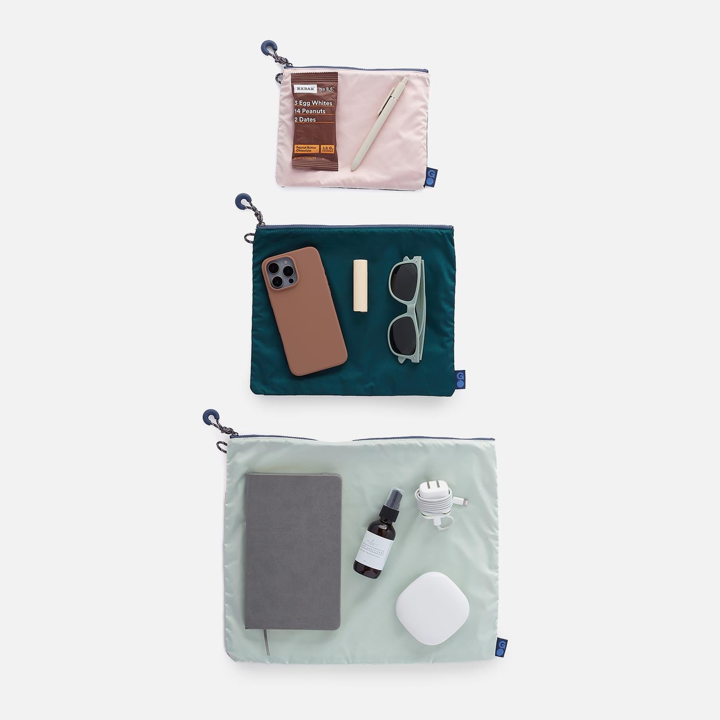 TAKE IT EASY Wristlet Set in PackLite Nylon - Mint - Image 3