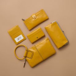 Alternative view of Sable Wristlet In Polished Leather - Sun Glow