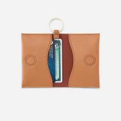 Alternative view of Vida Card Case in Micro Pebbled Leather - Biscuit