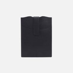 Vida Vertical Laptop in Micro Pebbled Leather - Black