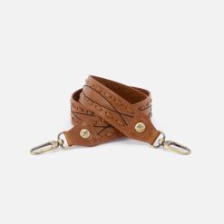 Country Road Guitar Strap in Polished Leather - Truffle