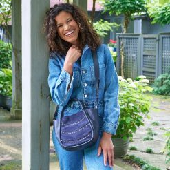 Alternative view of Margot Satchel In Smooth Leather - Navy