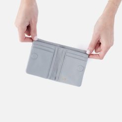 Alternative view of Lumen Mini Wallet In Pebbled Leather - Blue Pearl