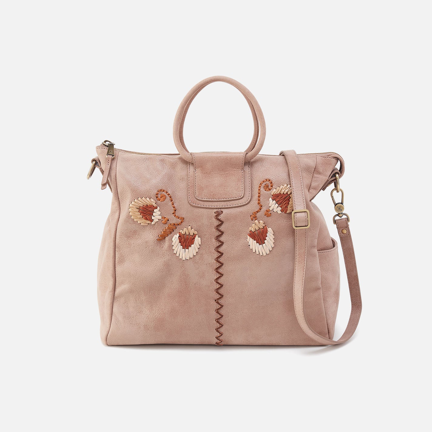 Sheila Large Satchel In Buffed Leather - Hazel