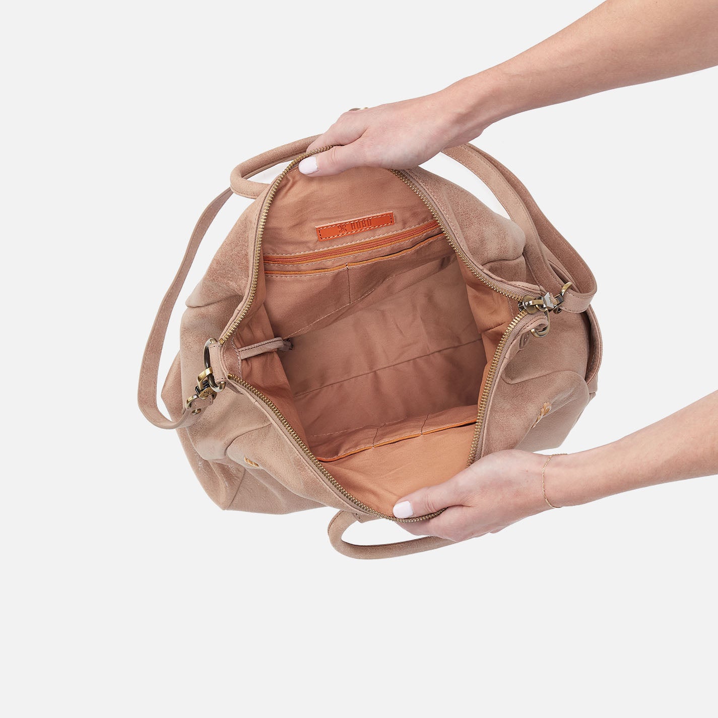 Sheila Large Satchel In Buffed Leather - Hazel - Image 3