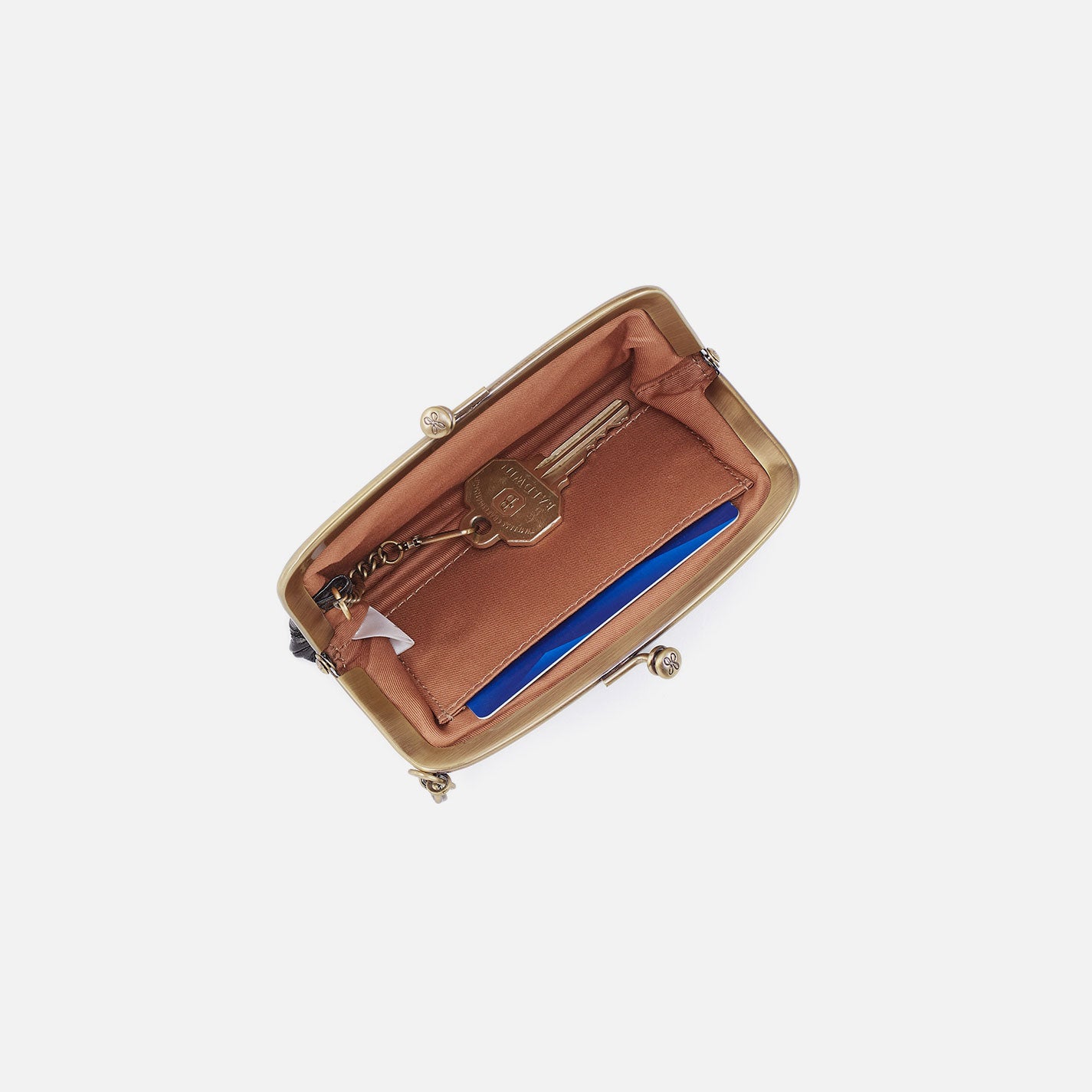 Cheer Frame Pouch In Buffed Leather - Whiskey - Image 3