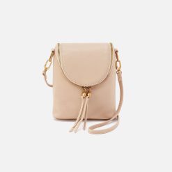 Alternative view of Fern Crossbody In Pebbled Leather - Linen