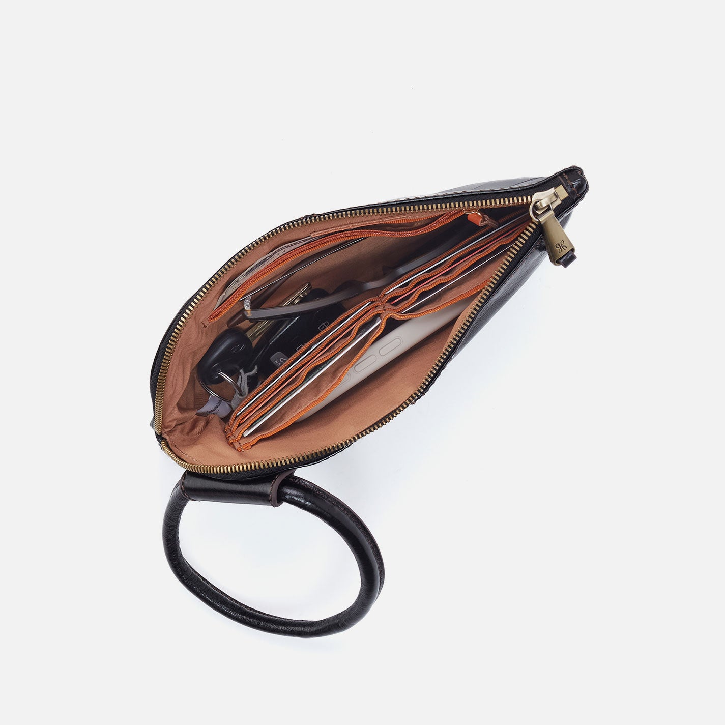 Sable Wristlet In Metallic Leather - Saddle Stardust - Image 4