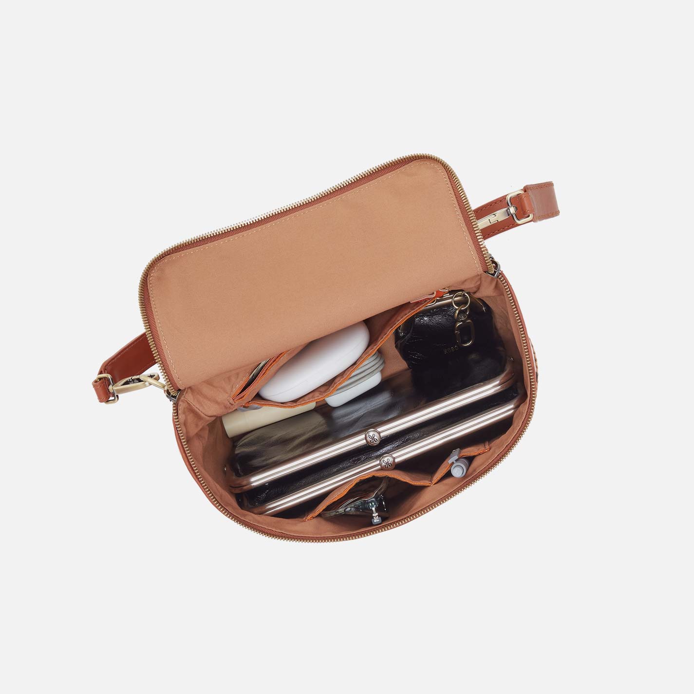 Fernwell Medium Crossbody in Smooth Leather with Multi Stitch - Timberline - Image 3