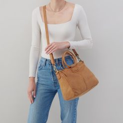 Alternative view of Sheila Medium Satchel in Buffed Leather - Whiskey