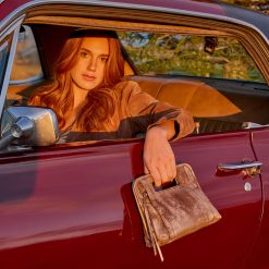 Alternative view of Ace Clutch in Metallic Leather - Cocoa Platinum