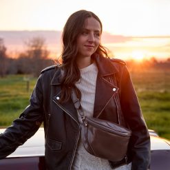 Alternative view of Juno Belt Bag in Polished Leather - Hearthstone