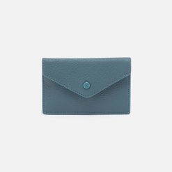 Goldie Card Case in Pebbled Leather - Agave Leaf