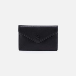 Goldie Card Case in Pebbled Leather - Black