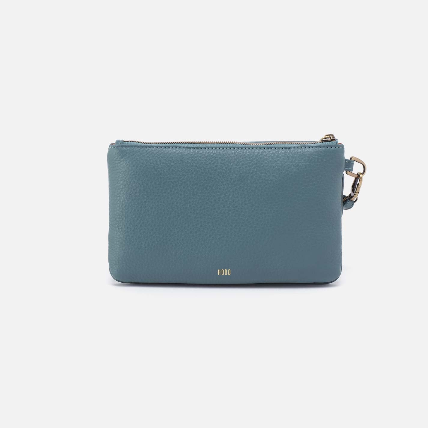 Goldie Wristlet in Pebbled Leather - Agave Leaf - Image 4