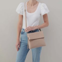 Alternative view of Draft Crossbody in Pebbled Leather - Warm Adobe