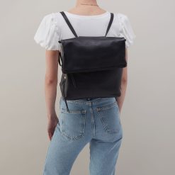 Alternative view of Grant Backpack In Pebbled Leather - Black