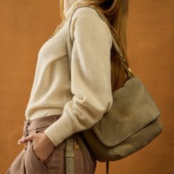 Alternative view of Harley Convertible Shoulder in Nubuck Leather - Golden Granite