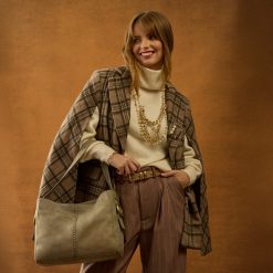 Alternative view of Render Shoulder Bag in Nubuck Leather - Golden Granite