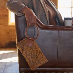 Alternative view of Sable Wristlet in Hair-On Leather - Harvest Wheat Hair-On