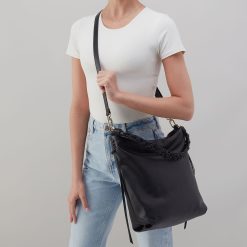Alternative view of Lindley Hobo In Smooth Leather - Black