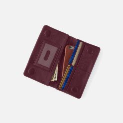 Alternative view of Lumen Continental Wallet in Pebbled Leather - Mulberry Glaze