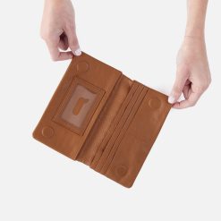 Alternative view of Lumen Continental Wallet in Pebbled Leather - Warm Honey