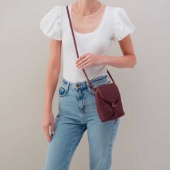 Alternative view of Fern Crossbody in Pebbled Leather - Mulberry Glaze