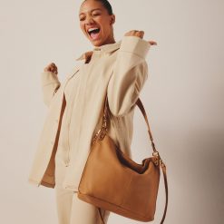 Alternative view of Pier Shoulder Bag In Pebbled Leather - Sandstorm