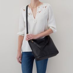 Alternative view of Pier Shoulder Bag In Pebbled Leather - Taupe