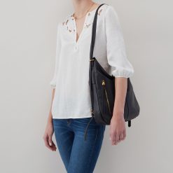 Alternative view of Merrin Convertible Backpack in Pebbled Leather - Black
